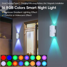4 Pack LED Wireless Wall Sconce with Remote,16 Colors Changing, Motion Sensor Light for Hallway, Stairway, Bathroom