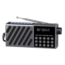 Portable FM Radio Receiver Solar Charging Recordable Radio Pocket Wireless Speaker with TF Card USB Player B