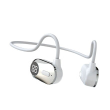 6.0 Bone Conduction Headphones That Don'T Hurt Ears IPX5 Waterproof Headset for All Workouts White