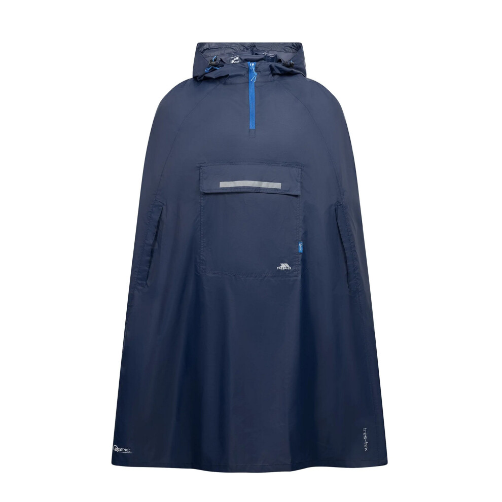 Trespass (S, Navy) Qikpac Unisex Hooded Waterproof Packaway Poncho