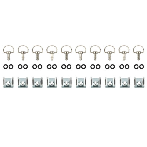 10pcs 1/4" 17mm Motorcycle Quick Release Dzus Turn Button Race Fairing Fastener Kit for     B