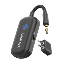 6.0 Wireless Audio Transmitter and Receiver 3.5mm Plug Supports AAC/SBC Built-in Mic for Device