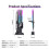 ARGB Gaming  Card Bracket with Temperature Display Magnetic Sole Metal Frame Easy to Install GPU Stand Black 2