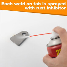 4pcs Weld Tabs Metal Shock Mount,Universal Flat Bottom Weld Tab Bracket with 1/2" Hole,Heavy-Duty Carbon Metal Mounts