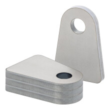 4pcs Weld Tabs Metal Shock Mount,Universal Flat Bottom Weld Tab Bracket with 1/2" Hole,Heavy-Duty Carbon Metal Mounts