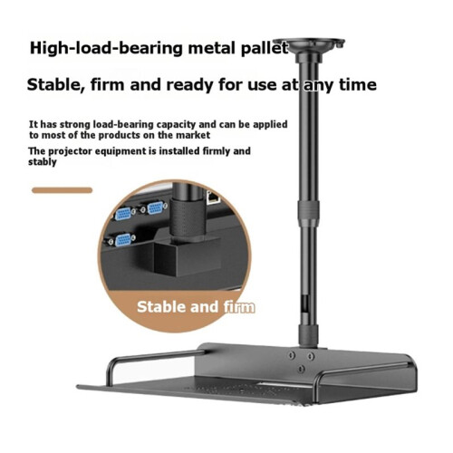 Universal Projector Ceiling Wall Mount Bracket with Tray Adjustable for Video Conferencing 100-200cm 1