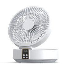 Remote-Controlled USB Desktop Air Cooler with Timer and Night Light Functions Foldable 120 Automatic Rotation