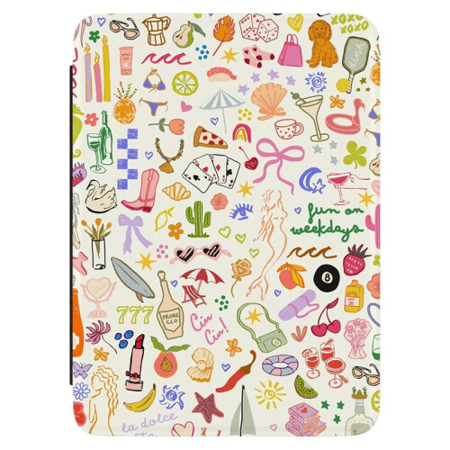 6 Inch for  Protective Case, Fun  Weekdays Pattern, Compatible with 2024/2022 for  (11th Generation) 1