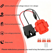 Adapter Power Wheels do Samochodów na Akumulator z Złączem Przewodowym do Akumulatora Li-Ion dla Black + Decker 20V, A