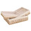 Hand Woven Desktop Weaving Basket Hollow Out Cosmetics Organizer Tray Stylish Rectangular Straw Storage Basket Bin 1