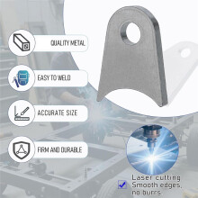 Weld Tabs, Metal Shock Mounts, Universal Weld Tabs Axle Mount with 1/2" Hole.Pack of 4 Tabs Metal Mounting Bracket