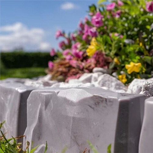 Light- Glowing Landscape Edging, Faux Stone Garden Edging Border