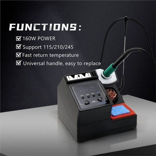 1set A9E Soldering Station, Compatible with 245 Model Soldering Iron Tips, Handle Temperature Control,Rework Station 1