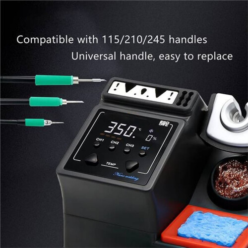 1set A9E Soldering Station, Compatible with 245 Model Soldering Iron Tips, Handle Temperature Control,Rework Station 2