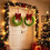 Guirlanda de Natal para Porta da Frente com Laço 9,8 Polegadas Decorações de Porta de Parede de Natal 8