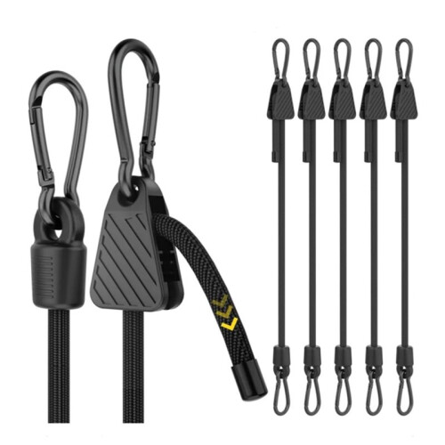 5PCS Kraftiga Resväskor Packningsrep Elastiska Bungee Snoddar med Karbinhakar för Cykling Camping 2