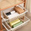 Hand Woven Desktop Weaving Basket Hollow Out Cosmetics Organizer Tray Stylish Rectangular Straw Storage Basket Bin 6