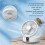 Remote-Controlled USB Desktop Air Cooler with Timer and Night Light Functions Foldable 120 Automatic Rotation 4