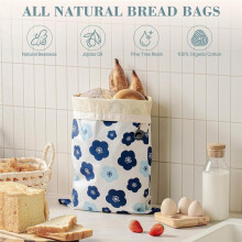 1 Conjunto/2 Pcs Sacos de Pão de Cera de Abelha para Pão Caseiro e Fermento Natural, com Zíper, Sacos de Pão Seguros para Congelamento