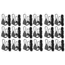 18Pcs 1/8 Inch Heavy-Duty Adjustable Growth Light Ratchet Rope Hanger, Used for Gardening of Growing Lamps