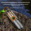 Dual Source Zoom LED Tungsten Flashlight Waterproof Telescopic Camping Work Torch Bright Outdoor Lamp with Hook 5