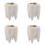 4X Tooth Shape White Ceramic Flower Pot Modern Design Planter Teeth Model  Desktop Pot  Gift(Without Plants) 1