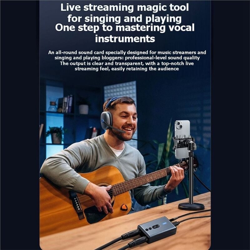 Portable Guitar Audio Interface Audio Interface ENO Style USB Recording ...