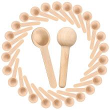 100 Pieces Wooden Spoons Small Wooden Spoons Condiments Salt Spoons for Spice Jam Coffee Condiment Honey Teas Sugar