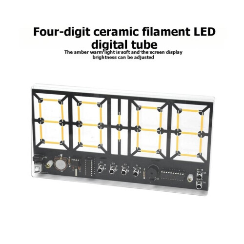 DIY Electronic Clock Kit DIY Electronic Digital Clock Soldering Kit 4-Digit LED Digital Tube for Desktop Display Module 2