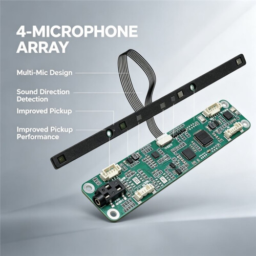 4 Array Directionele 60 Graden Microfoonmodule met Ruisonderdrukking, Digitale Echo Annulering, voor DIY Audio Projecten 1