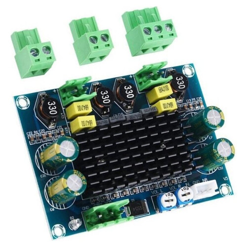 High-Power Digital Amplifier Board (TPA3116D2) - Chassis-Specific Plug-in Module (5-28V, 120W Output) 1
