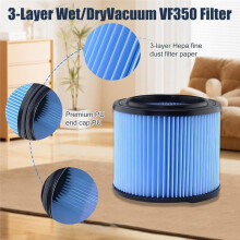 Filter for Ridgi 3-4.5 Gallon Wet Dry Vacuum VF3500 3-Layer Filter Fits for Ridgi 3-4.5 Gal Vacuums WD4522, 4000RV