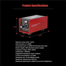 Wired Dynamic Handheld Microphone 48V Amplifier Portable Personal Headphone Monitoring Amplifier