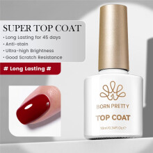 BORN PRETTY 3pcs 10ml Nail Gel Polish Base Gel Super Top Coat Matte Top Coat Ultra Glossy Diamond Tempered Long Wear Manicure