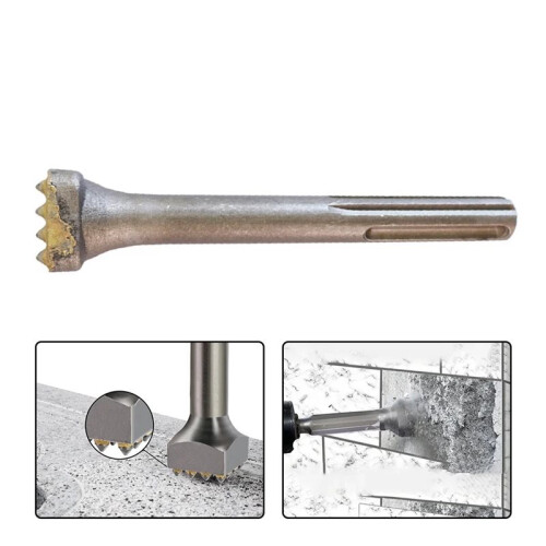 1pc Square  Electric Hammer for SDS MAX Shank Electric Hammer Square  16 Teeth Tip Chisel Bushing Bit 1