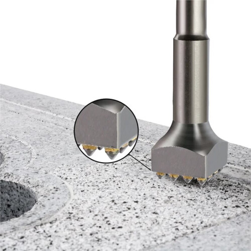 1pc Square  Electric Hammer for SDS MAX Shank Electric Hammer Square  16 Teeth Tip Chisel Bushing Bit 2