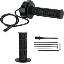 Acelerador de Torção Completa para , Acelerador de Ebike 3Pin Grip 12V-72V Plug And para Kit de Drive Central para Bafang, Guidão de 7/8"