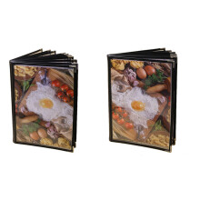 2 Pcs Transparent Restaurant Menu Covers for A4 Size Book Style Cafe Bar 10 Pages 20 View & 8 Pages 16 View