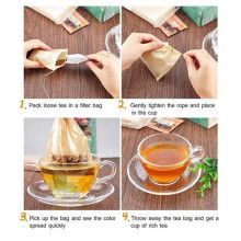 600 Pcs Tea Filter Bag Disposable Paper Tea Bag with Drawstring Unbleached Paper, Suitable for Loose Leaf Tea and Coffee