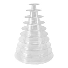 10 Tier Cupcake Houder Stand, Ronde Macaron Toren Stand, Clear Cake Display Rack voor Bruiloft Verjaardagsfeestje Decor