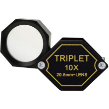 Lente D'Ingrandimento 10x per Gioielli,Lente Tripla 20,5mm In Vetro Ottico,Strumento Tascabile per L'Ingrandimento Gemme,Ideale per