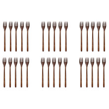 Wooden Forks, 30 Pieces Eco-Friendly Japanese Wood Salad Dinner Fork Tableware Dinnerware for Kids Adult