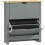 (LIGHT GREY, Engineered Wood) Slim Shoe Cabinet with 2 Flip Drawers, Light Grey 1