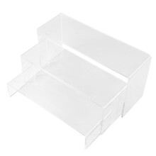 3 Tier Acrylic Clear Display Stand Riser Showcase Jewellery Cosmetics Makeup Collection Display Storage Rack Organiser Holder