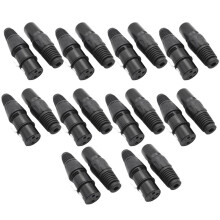 40 Par XLR 3-Stifts Mikrofon Ljudkablar Pluggkontakter Hane MIC Snake Plug Kabelkontakter