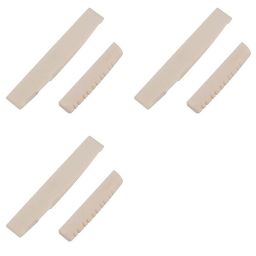 3X 12 Strings Akustisk Gitarr Bone Bridge Sadelmutter för Folkgitarr 49Mm/76Mm Gitarr Ersättningsdelar 1