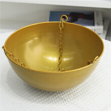 2X Indoor Decorative Hanging Planter Metal Art Decor Succulent Hang Basket Garden Accesorry,Gold, Large