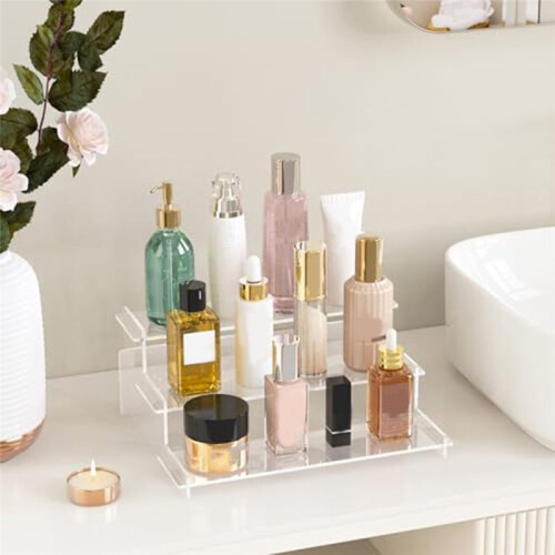Acrylic Risers Display Stand, Cupcake Holder, Perfume Organizer Stand, Display Shelf for Figures and Collection 2