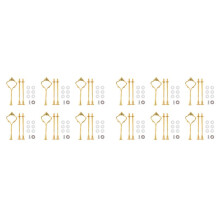 12 Set Tray Hardware for Cake Stand 3 Tier Cake Stand Fitting Hardware Holder for Wedding and Party Serving Tray(Gold)