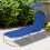 Folding Recliner with Sunshade – Azure Blue 2